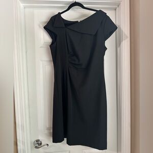 Elegant Asymmetrical Black Dress